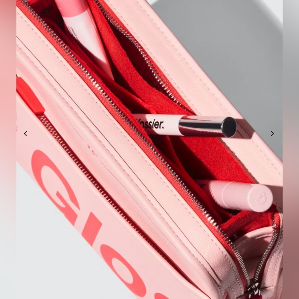 Glossier Pink and Coral Cosmetic Organizer